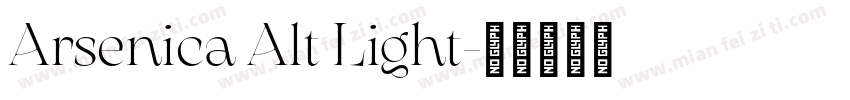 Arsenica Alt Light字体转换